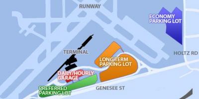 Karta över Buffalo Niagara flygplats parkering