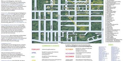 Karta över Cabbagetown händelser Toronto