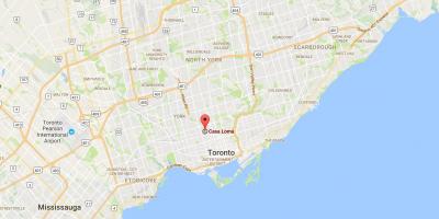 Karta över Casa Loma-distriktet Toronto