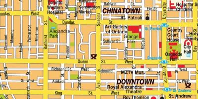 Karta över Chinatown Ontario