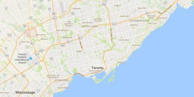 Karta över Clairville distriktet Toronto