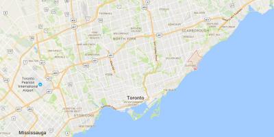 Karta över Cliffcrest distriktet Toronto