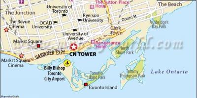 Karta över CN tower i Toronto