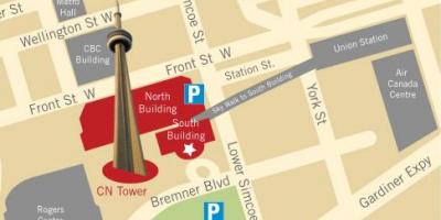 Karta över CN tower