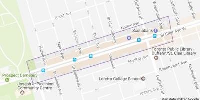 Karta över Corso Italia Toronto