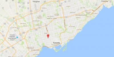 Karta över Davenport distriktet Toronto