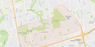 Karta över Downsview grannskapet Toronto