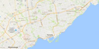Karta över Eatonville distriktet Toronto