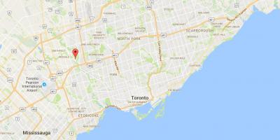 Karta över Elms distriktet Toronto