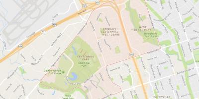 Karta över Eringate grannskapet Toronto
