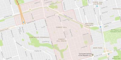 Karta över Forest Hill Toronto