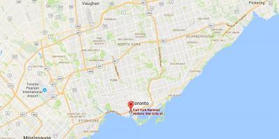 Karta över Fort York-stadsdelen Toronto