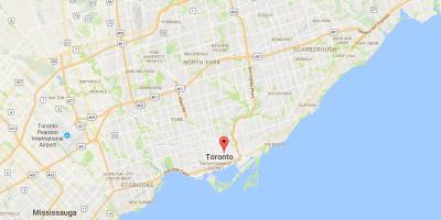 Karta över stadsdelen Garden District Toronto