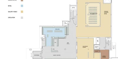 Karta över Gardiner Museum första våningen