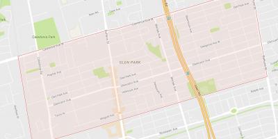 Karta över Glen Park stadsdelen Toronto