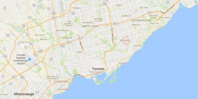 Karta över Golden Mile distriktet Toronto