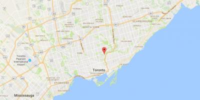 Karta över Governor ' s Bridge distriktet Toronto