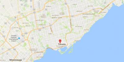 Karta över Grange Park district Toronto