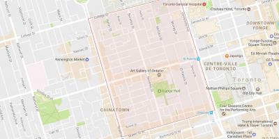 Karta över Grange Park stadsdelen Toronto