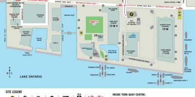 Karta över Harbourfront Centre Toronto