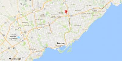 Karta över Henry Gård distriktet Toronto