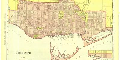 Karta över historiska Toronto