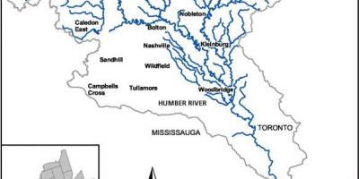Karta över Humber river