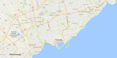 Karta över Humbermede distriktet Toronto