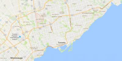 Karta av Jane och Finch distriktet Toronto