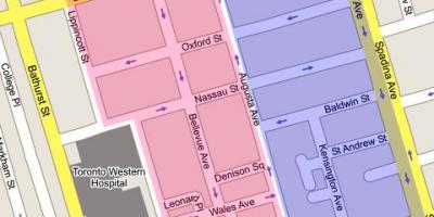 Karta över Kensington Market Toronto City