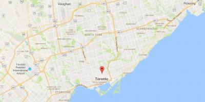 Karta över Kyrkan och Wellesley distriktet Toronto