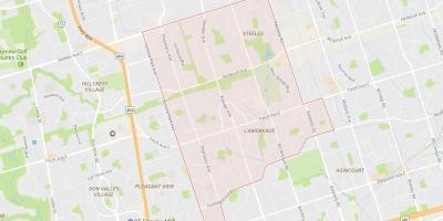 Karta över L'Amoreaux grannskapet Toronto