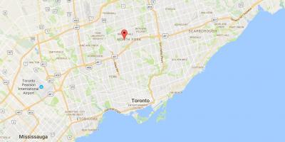 Karta över Lansing distriktet Toronto