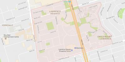 Karta över Lawrence Höjder grannskapet Toronto