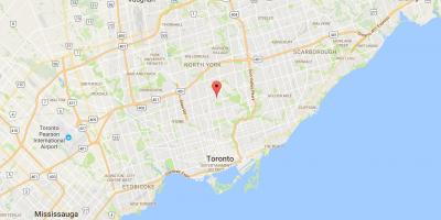 Karta över Lawrence Park district Toronto