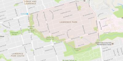 Karta över Lawrence Park stadsdelen Toronto