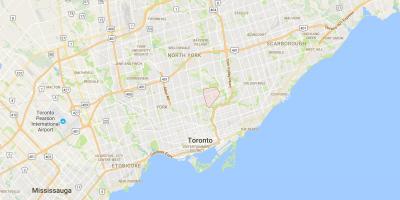 Karta över Leaside distriktet Toronto