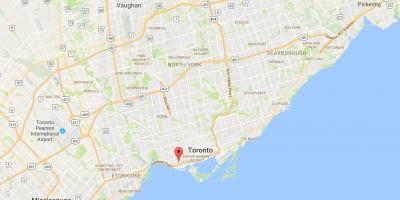 Karta över Liberty Village distriktet Toronto
