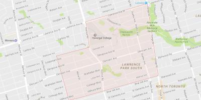 Karta över Lytton Park stadsdelen Toronto