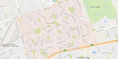 Karta över Malvern grannskapet Toronto