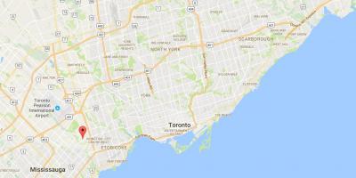Karta över Markland Trä distriktet Toronto
