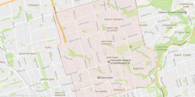Karta över grannskapet Midtown Toronto