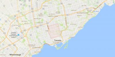 Karta över stadsdelen Midtown Toronto