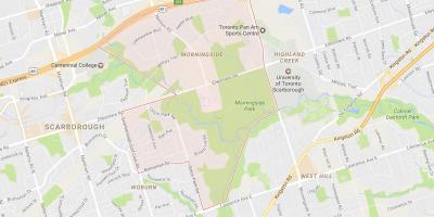 Karta över Morningside grannskapet Toronto