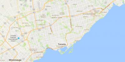 Karta över Morningside distriktet Toronto