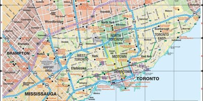 Karta över Motorvägar Toronto