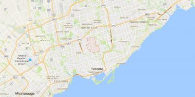Karta över Norra distriktet Toronto