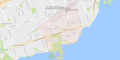 Karta över New Toronto grannskapet Toronto