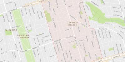 Karta över Oakwood–Vaughan grannskapet Toronto