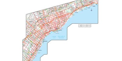Karta över officiella Väg i Ontario
